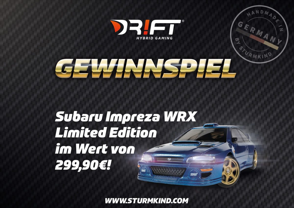 Win a brand new DR!FT-Subaru Impreza WRX Limited Edition Blue